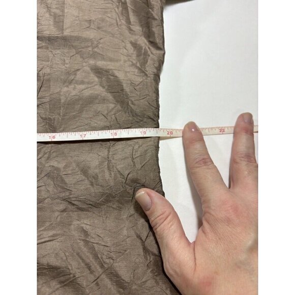 Eileen Fisher Jacket Blazer Brown Medium 100% Silk Crinkled Lightweight Asian - Picture 6 of 10